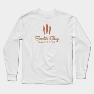Surf City Santa Cruz California Logo Pack Sticker 3 Surfboards Fan Lite Long Sleeve T-Shirt